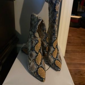 New Steve Madden snakeskin thigh high boots
